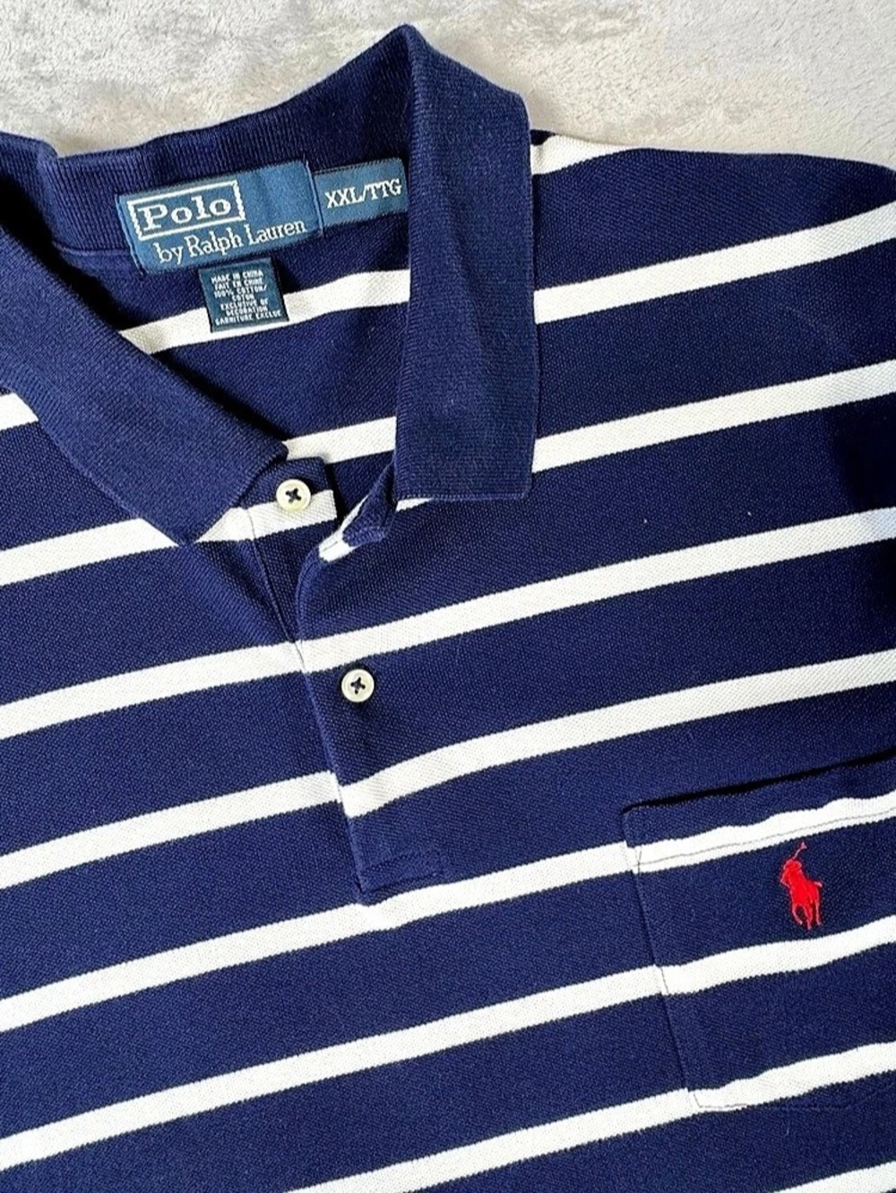 Polo Ralph Lauren Polo Striped Polo Blue & White XXL
